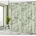 thumbnail image 5 of Ambesonne Japanese Shower Curtain, Monochrome Asian Leaves, 69"Wx70"L, Sage Green, 5 of 5