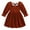 Orange, variant on Happy Town Toddler Girl Fall Clothing Long Sleeve Dress Girl Solid Color Casual Fall Winter Clothes