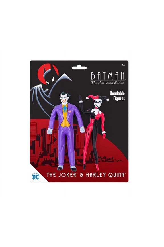 DC Comics The Joker & Harley Quinn Animated Series Bendable Figure Pair (blister card)