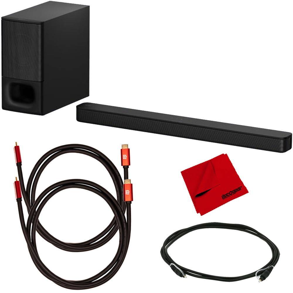 Medicinsk Jobtilbud Lamme Sony HT-S350 2.1ch Soundbar with Wireless Subwoofer and Deco Gear HDMI  Cable Bundle - Walmart.com