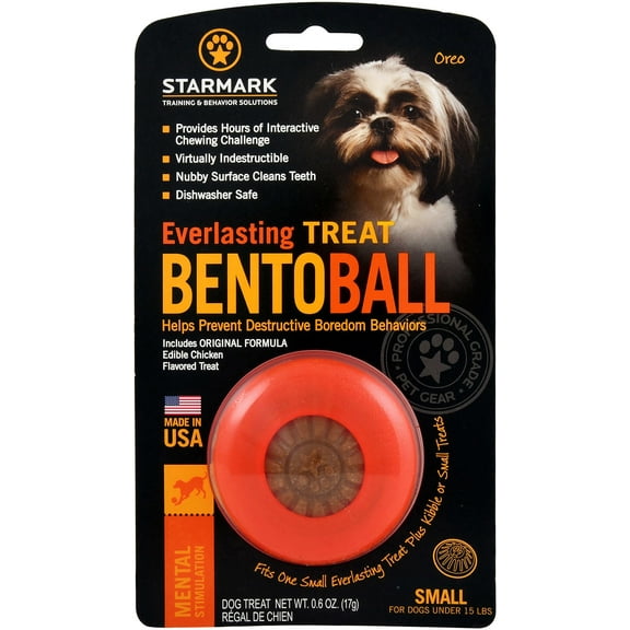 Starmark Everlasting Treat Bento Ball Tough Dog Chew Toy Small