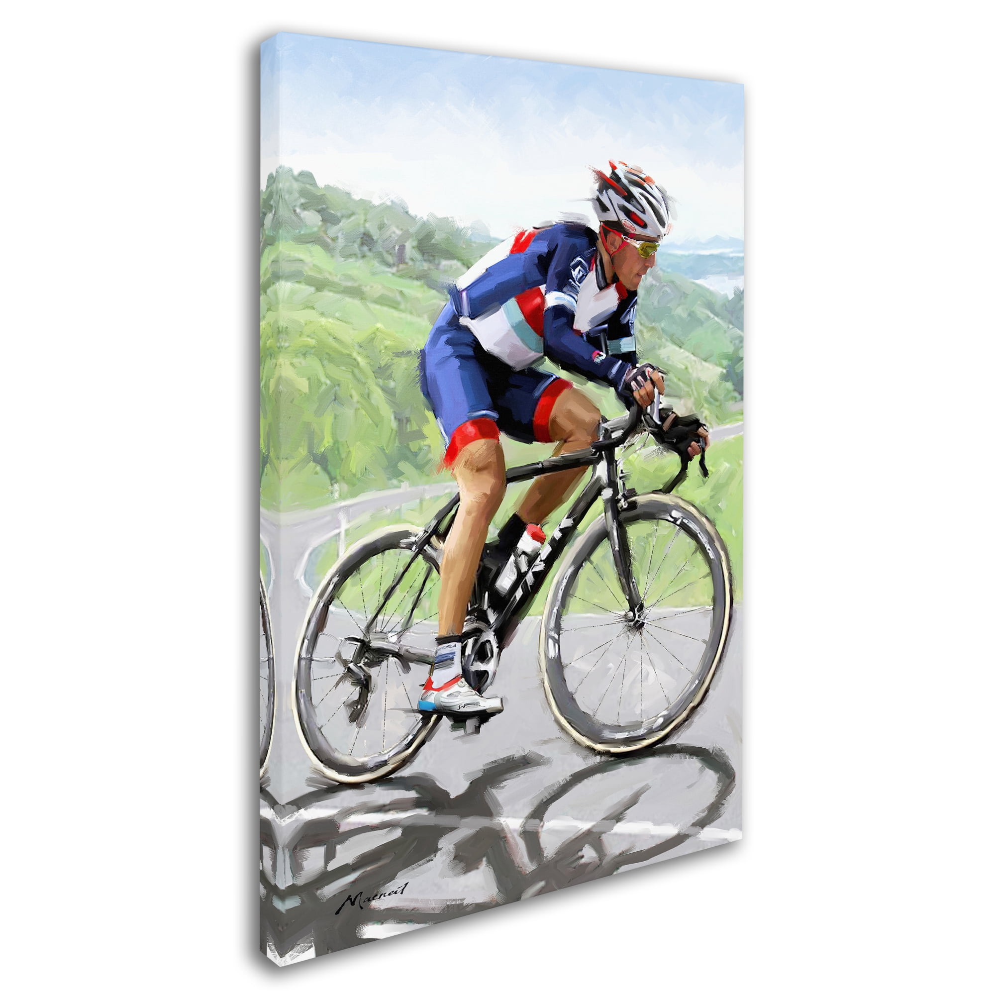 Trademark Fine Art 'Cyclist 2' Canvas Art by The Macneil Studio