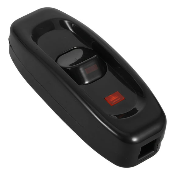 unbranded Push Button In-Line Switch with LED Indicator for Table Lamps and Home Appliances Featuring On/Off Switch with Red LED Light for Table Lamp Desk Light