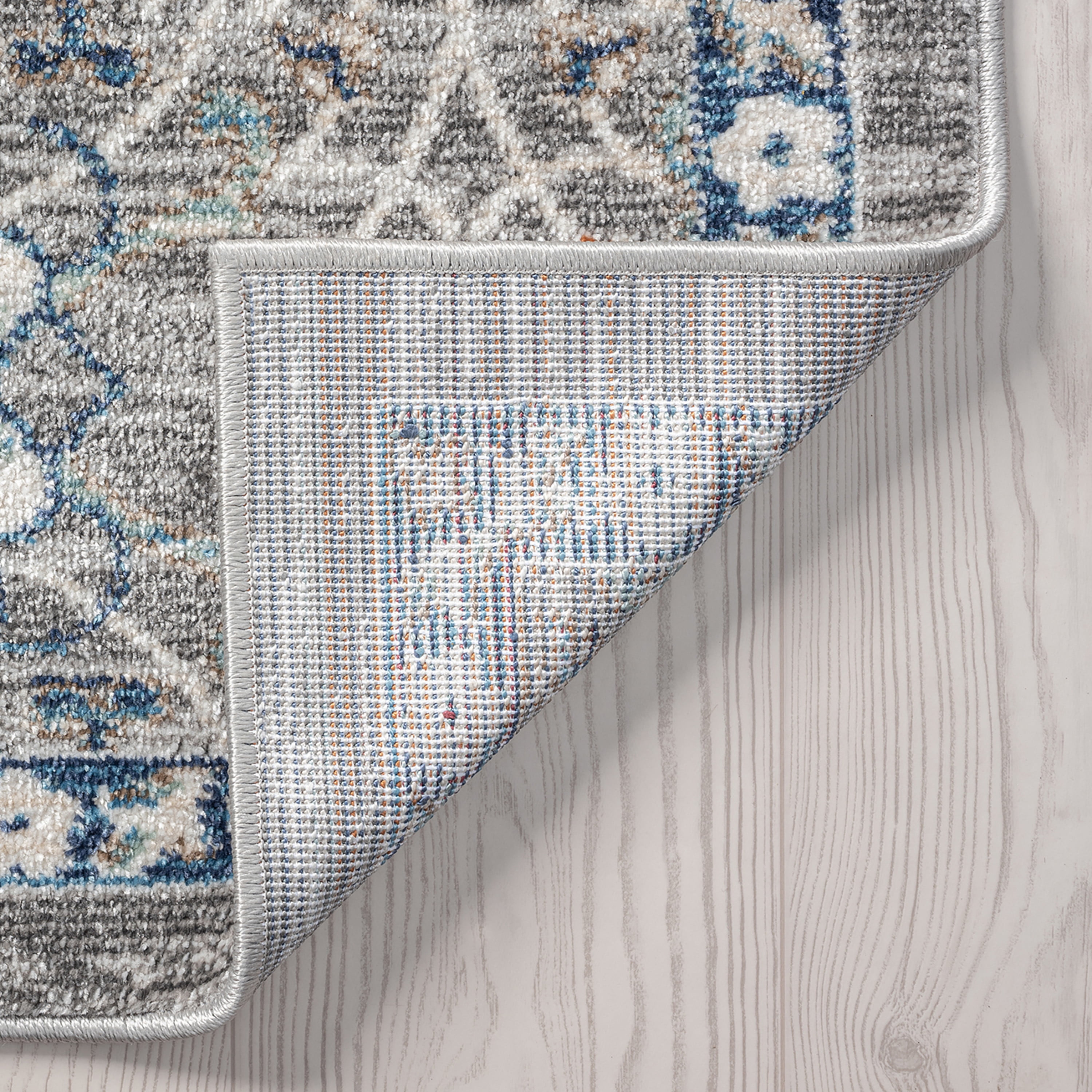 Traditional 8x10 Area Rug (7'11'' x 10'3'') Oriental Gray, Cream Living Room Easy to Clean