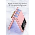 thumbnail image 3 of Case for Samsung Flip 3 Case with Ring, Z Flip 3 Case Hinge Protection, Flip Z 3 Case Shockproof Magnetic Attraction Hinge Protective Case Compatible with Galaxy Z Flip 3 5G, Elegant Silver, 3 of 11