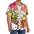 thumbnail image 4 of Sigee Sanrio Aq for Men's Casual Short Sleeve Button Down Shirts Men's Shirts Summer Large, 4 of 7