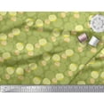 thumbnail image 2 of Soimoi Green Cotton Cambric Fabric Lemon Slice Vegetable Print Sewing Fabric Yard 42 Inch Wide, 2 of 3