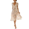 thumbnail image 2 of Vestido floral midi NikouMX con cuello en V para mujer, 2 of 7