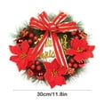 thumbnail image 3 of RBCKVXZ Christmas Wreaths For Front Door, 12 Inch Xmas Wreath with Blue Ball & Bow for Fireplace Window Outdoor Table Centerpiece Holiday Decoration, 3 of 6