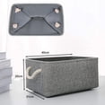 thumbnail image 4 of Skupro Storage Baskets for Shelves, Small Collapsible Linen Fabric Open Storage Box, Grey with Rope Handles, Organiser for Cupboard Wardrobe Closet Makeup Sundries (40x31x20cm 1pcs), 4 of 5