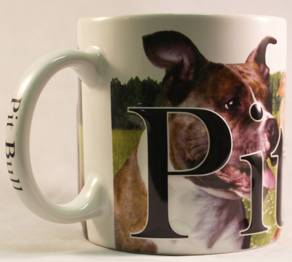 Pitbull dog pit bull Coffee company graphic art MUG 15 oz ceramic coffee mug