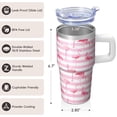 thumbnail image 3 of Flamingo Travel Mug with Handle 20OZ Stainless Steel Insulated Tumbler Cup Leak Resistant Double Wall Vacuum Keeps Drinks Hot Cold Gifts for Women Girls on Birthday Christmas Summer, 3 of 6