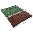 thumbnail image 4 of Green and Brown Football Stitch Pattern Blanket,Comfortable Soft Lamb Wool Throw Blanket,All Season,Warm Lightweight Blankets for Sofa Bed Couch Living Room Chair,60"x80", 4 of 4