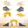 thumbnail image 3 of Qaba 7-Piece Baby Soft Play Set, Foam Climbing Blocks Set, Yellow, 3 of 10