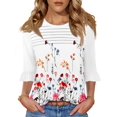 thumbnail image 1 of Camiseta Blingfit para mujer, manga 3/4, elegante, casual, 1 of 5