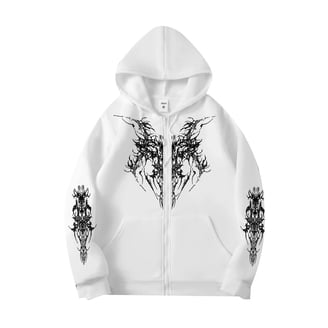 ZHaobin Streetwear Y2K Zip Up Hoodie Men Women New Style Gothic ZHaobin Streetwear Y2K Zip Up Hoodie Men Women New Style Gothic