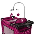 thumbnail image 5 of Bayer Design Dolls: Multi Bed - Hot Pink, Dots, Fairy - Playpen For Dolls Up To 18", Built-In Highchair & Mobile, Pillow & Blanket, Kids Toy, Age 3+, 5 of 6