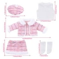 thumbnail image 3 of Elainilye Winter Outfit for 18in Doll Clothes Soft Plaid Coat Set with Beret Hat Girl Doll Winter Fashion Cozy Doll Wardrobe for Cold Weather, 3 of 8