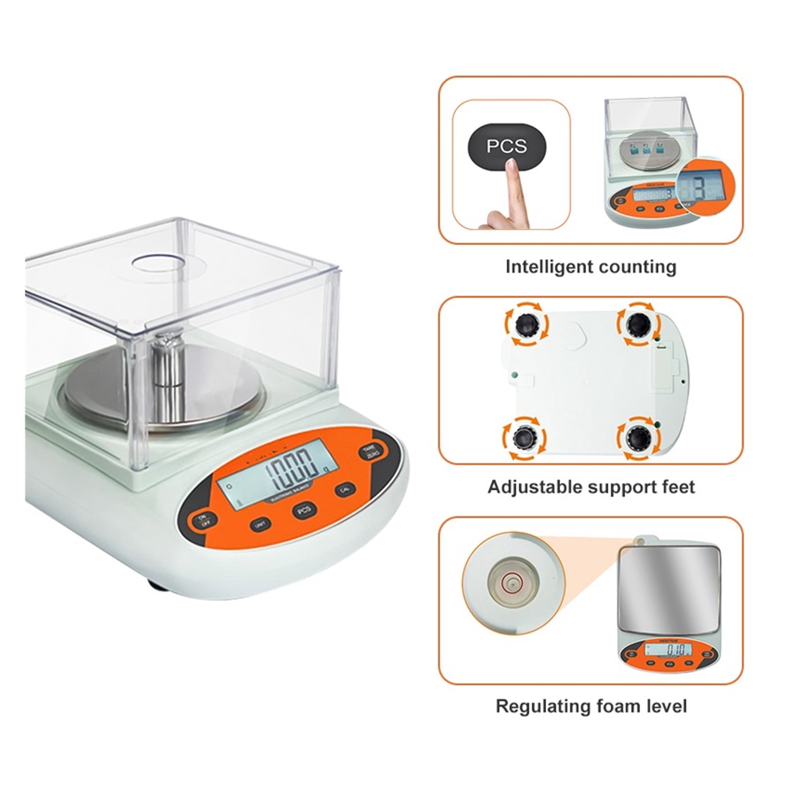 0.01g Digital Precision Scale 300g5000g Capacity Electronic Balance with LCD Display