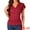 Dark Red, variant on DARING DIVA Women's V Neck Cinched Waist Ruffle Sleeve Ruched Top M Black