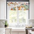 thumbnail image 2 of Thanksgiving Fall Kitchen Valances for Windows 54x18 Inch Kitchen Curtains Valances Rod Pocket Maple Leaf Green Orange Pumpkins Bathroom Window Valances for Window Treatment Decor, 2 of 6