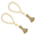 thumbnail image 4 of 2pcs Exquiste Tassel Wood Bead Garland Wood Bead String Beads Ornaments For Home Car Decoration, 4 of 5