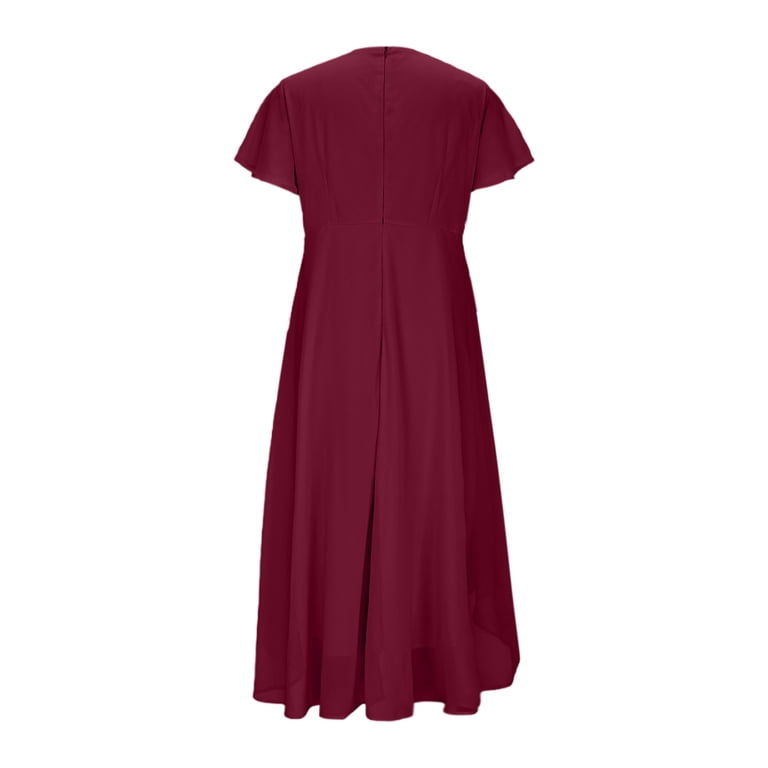 flutter sleeve dress casual Square Neck Flutter Sleeve Maxi Dress Casual A-Line Long Dress for Women