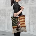 thumbnail image 4 of Freedom Paws Patriotic Toy Fox Terrier Vintage Memorial Day All Over Print 3D Canvas Tote Bag Dog Lover Reusable Handbag - 12006, 4 of 5