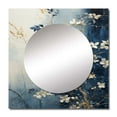 thumbnail image 2 of Designart "Botanical Abstraction In Gold And Blue" Jungle Gold Large Square Mirror - Square Bedroom Mirror Printed Wall Decor - Tropical Square Printed Wall Mirror Art, 2 of 5