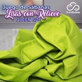 thumbnail image 3 of Sabanas Queen Size Microfibra Amplias Con Relieve Diseño Elegante Nubisuave  Liso Textura Suave, 3 of 6