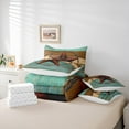 thumbnail image 6 of Manfei Boys Girls Western Texas Star Twin Bedding Sets 7-Piece,Vintage Aesthetics Bedding Comforter Set Microfiber,Rustic Lodge Cabin Breathable Sheet Sets,Microfiber Bedroom Decor,Reversible, 6 of 8