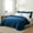 Navy Blue, variant on Bed in a Bag 7 count, Light Gray Solid Comforter with Cute Colorful Butterfly Sheet Set, Soft Reversible Bedding Sets with Comforter, Sheets, Pillowcases & Shams for Seasons