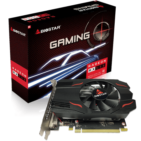 Biostar Radeon RX 550 4GB GDDR5 128-Bit DirectX 12 PCI Express 3.0 x8 DVI-D Dual Link, HDMI, DisplayPort, Gaming Edition