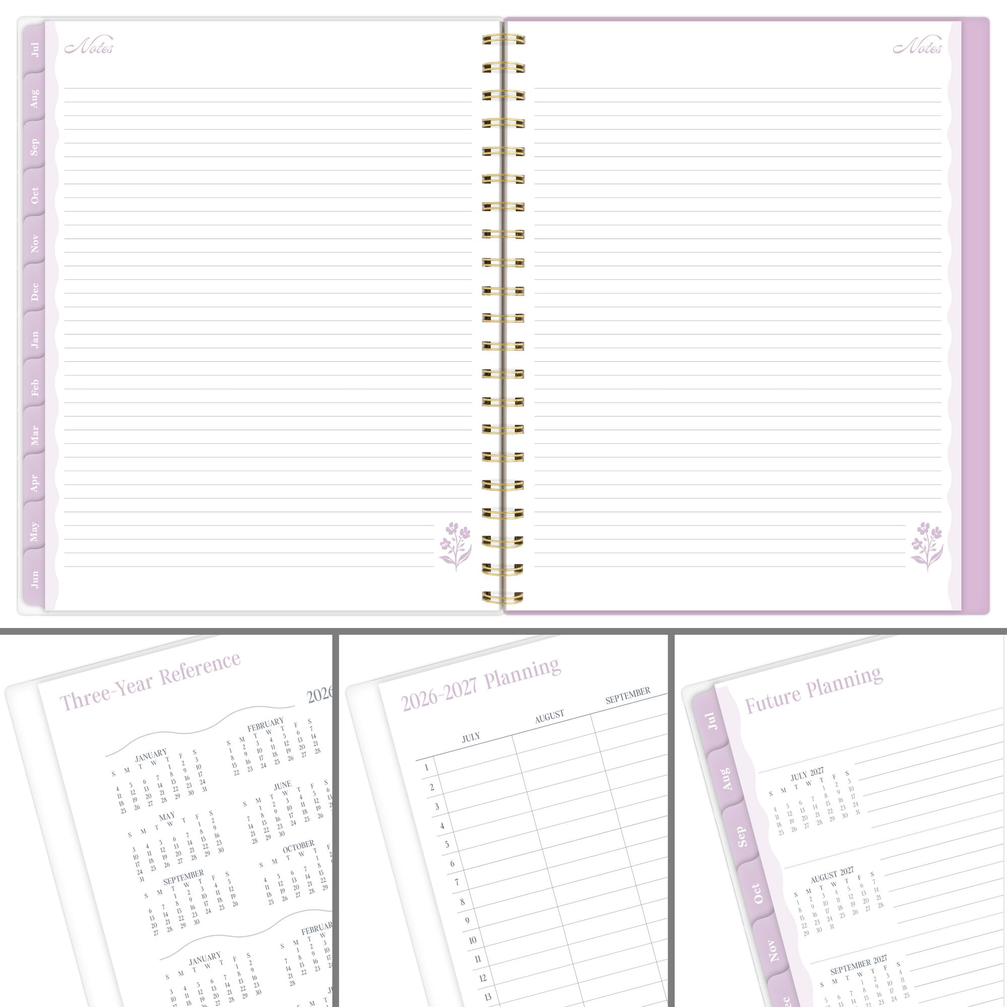Cherrywood Lane for Mead Cambridge Academic 2026-2027 Weekly Monthly Planner