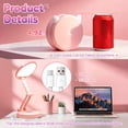 thumbnail image 5 of One Fire Cute Pink Cat Desk Lamp, Foldable Rechargeable LED Dorm Lamp for Girls, Kawaii Kids Desk Lamp with 9 Brightness Levels, 5 of 8