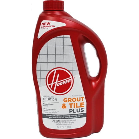 Hoover Tile & Grout Plus Ceramic & Stone Tile Cleaner 2X Concentrated Power Hard Floor Solution 64oz (1.89 liters)