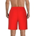 thumbnail image 3 of Naloa Red Men's Beach Shorts, Surfing shorts, Swim trunks, Quick Dry Swim Trunks for Surfing Beach Fun - Medium, 3 of 9