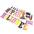 thumbnail image 3 of Halloween Paper Flags Bunting Hanging Banner Letters Balloons Haunted House Layout Decoration, 3 of 14