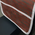 thumbnail image 3 of Abstract Microwave Oven Cover, Hand Drawn Horizontal Lines Tribal Vibes Inspired Ornaments Pattern Print, Water Resistant Organizer with Pockets for Kitchen, 36" x 12", Rust Reseda Green, by Ambesonne, 3 of 4