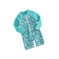 thumbnail image 2 of Gupgi Baby Boys Swimsuits Infant Whale Rash Guard Long Sleeve Zipper Beach Swimwear Bathing Suits, 2 of 9