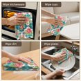 thumbnail image 5 of 2 Pcs Pioneer Flower Floral Print Pattern Kitchen Towels, Funny Microfiber Dish Towel Set, 18" X 26" Tea Towels, 5 of 6