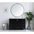 thumbnail image 6 of Elegant Decor Irene 48" Solid Wood Single Bathroom Vanity w/ Backsplash in Black, 6 of 8