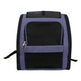 thumbnail image 2 of Cat Traveler Backpack, Foldable Sun Visor Large Capacity Breathable Cat Backpack Carrier Oxford Cloth  For Outdoor For Small Medium Pets Purple,Grey, 2 of 8