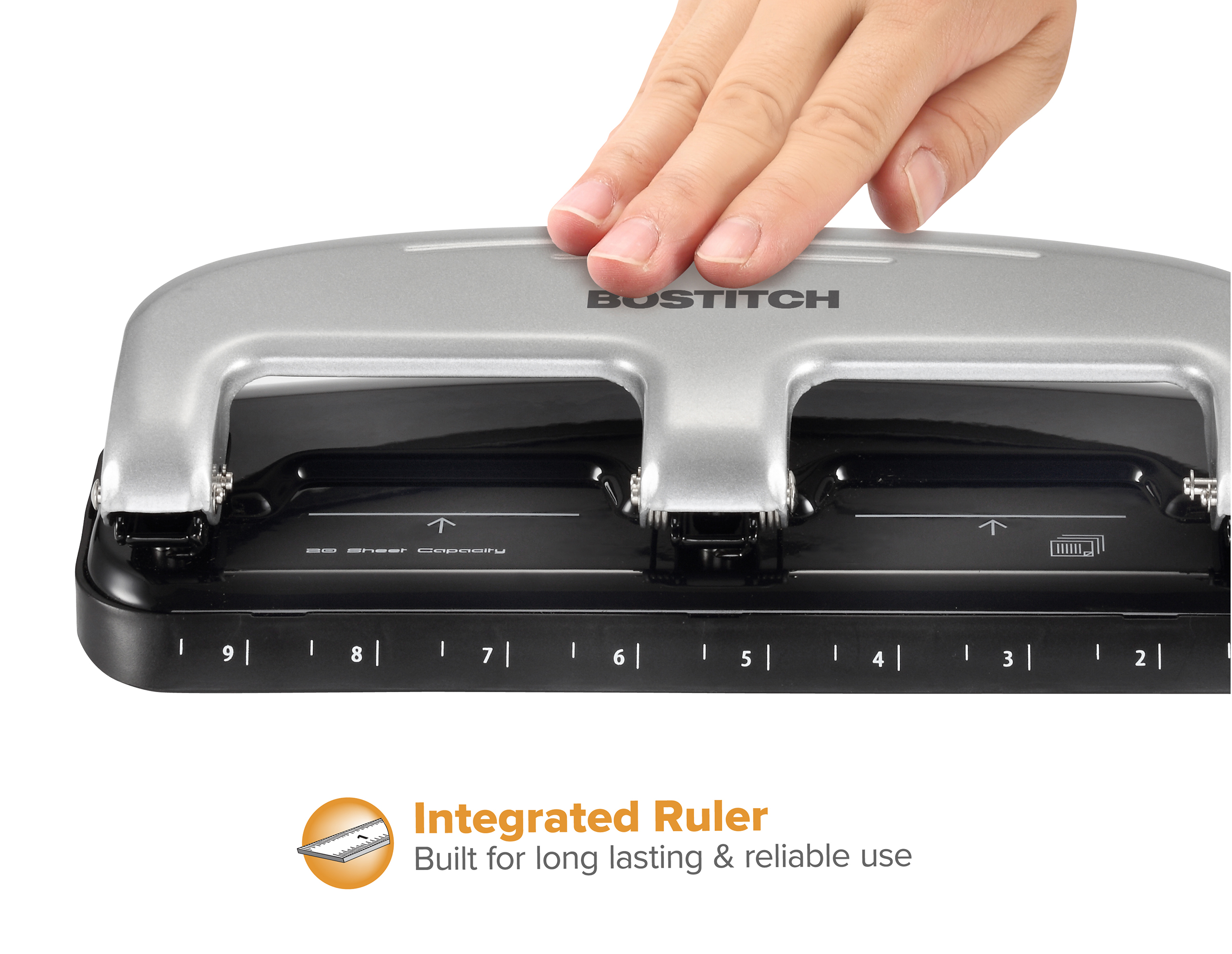 PaperPro EZ Squeeze 3 Hole Punch, 20-Sheet Capacity photo 4