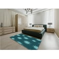 thumbnail image 4 of Ahgly Company Indoor Rectangle Patterned Medium Teal Green Area Rugs, 7' x 9', 4 of 6
