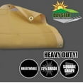 thumbnail image 3 of 6x12 (Beige /Tan) Heavy Duty Mesh Tarp Net Sail Sun Shade Awning and Fence Screen Patio and Canopy Cover, 3 of 5