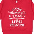 thumbnail image 3 of Inktastic Mommy and Daddy Little Valentine Toddler Sweatshirt, 3 of 4