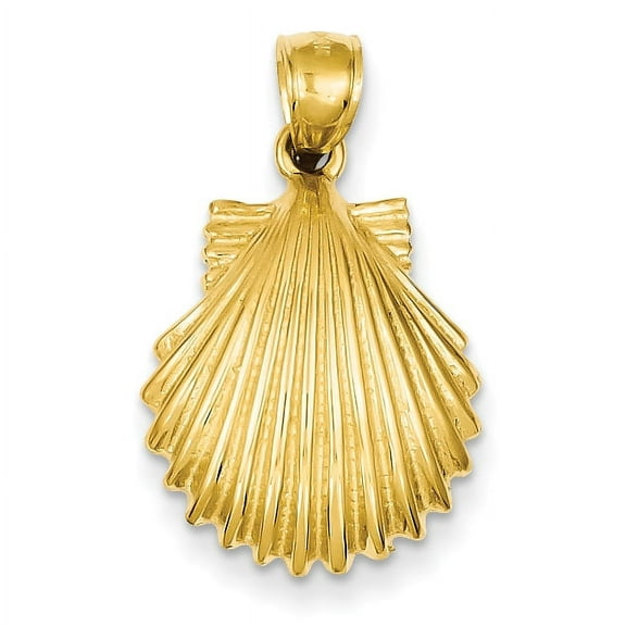 Finest Gold 14K Scallop Shell Pendant