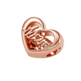 thumbnail image 4 of 925 Sterling Silver Rose Gold Engraved "Mom" & "Thank You for Being There" Openwork Heart Bead for Bracelet Charms Bangle Pendant Jewelry, 4 of 4