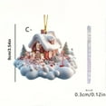thumbnail image 3 of Honeeladyy Christmas House Ornaments Xmas Tree House Acrylic Hanging Ornament Village Hanging Decoration Exquisite Christmas Houses Decorations for Wedding, Birthday, Carnival, 3 of 6